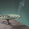 closeup of a spiral mosquito repellent