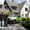 Mr. Mister's Ryan and Matt in front of company truck