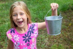 Have empty buckets or other containers laying around your yard? Have your kids gather and empty them, so mosquitos don't lay eggs!