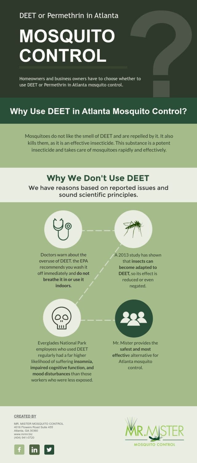 DEET or Permethrin Mr. Mister Mosquito ControlMr. Mister Mosquito Control