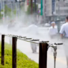 A mosquito misting system is designed to provide effective, automated mosquito control