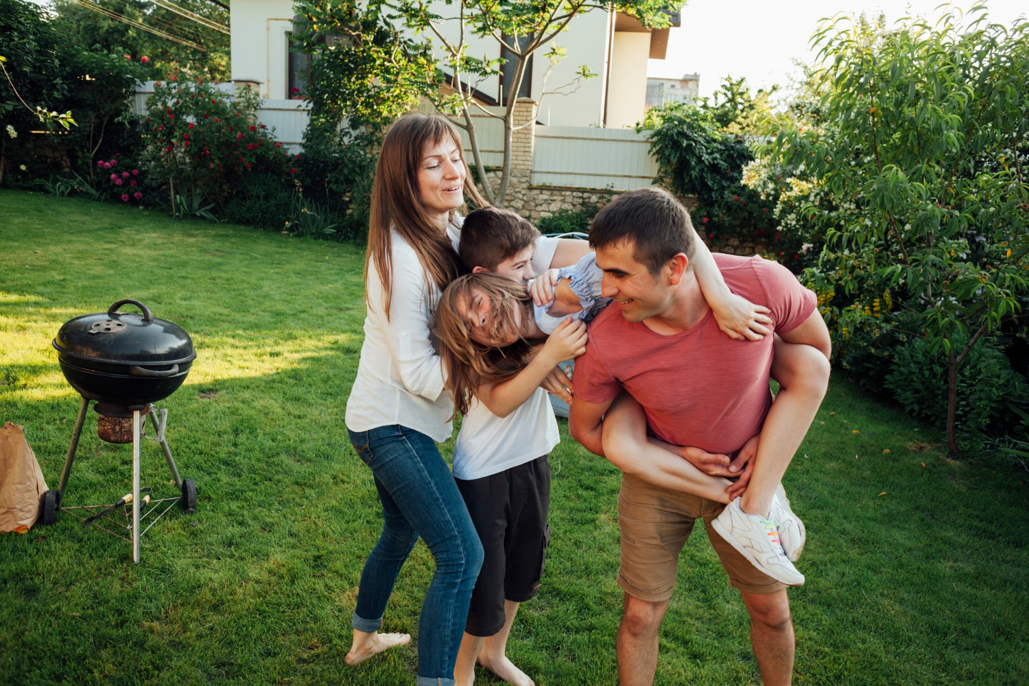 Kids Playing in Yard